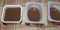 готовую мыльную массу выливаем в формы
