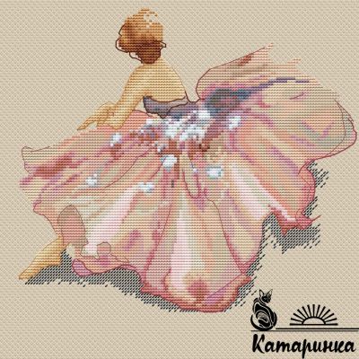 Вышивка крестом Балерина
