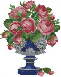 EMS047a Pink Roses in Cup