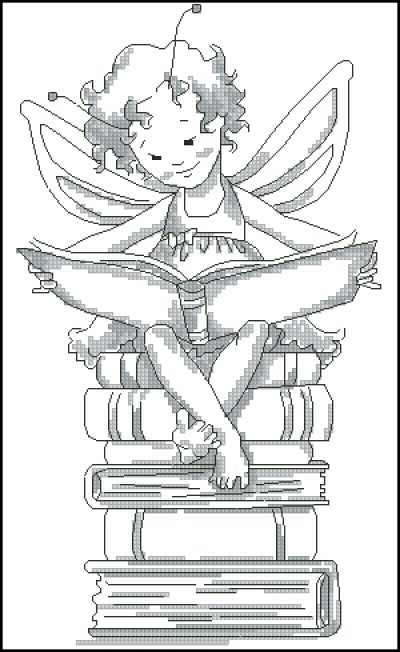 Вышивка крестом Книжная фея